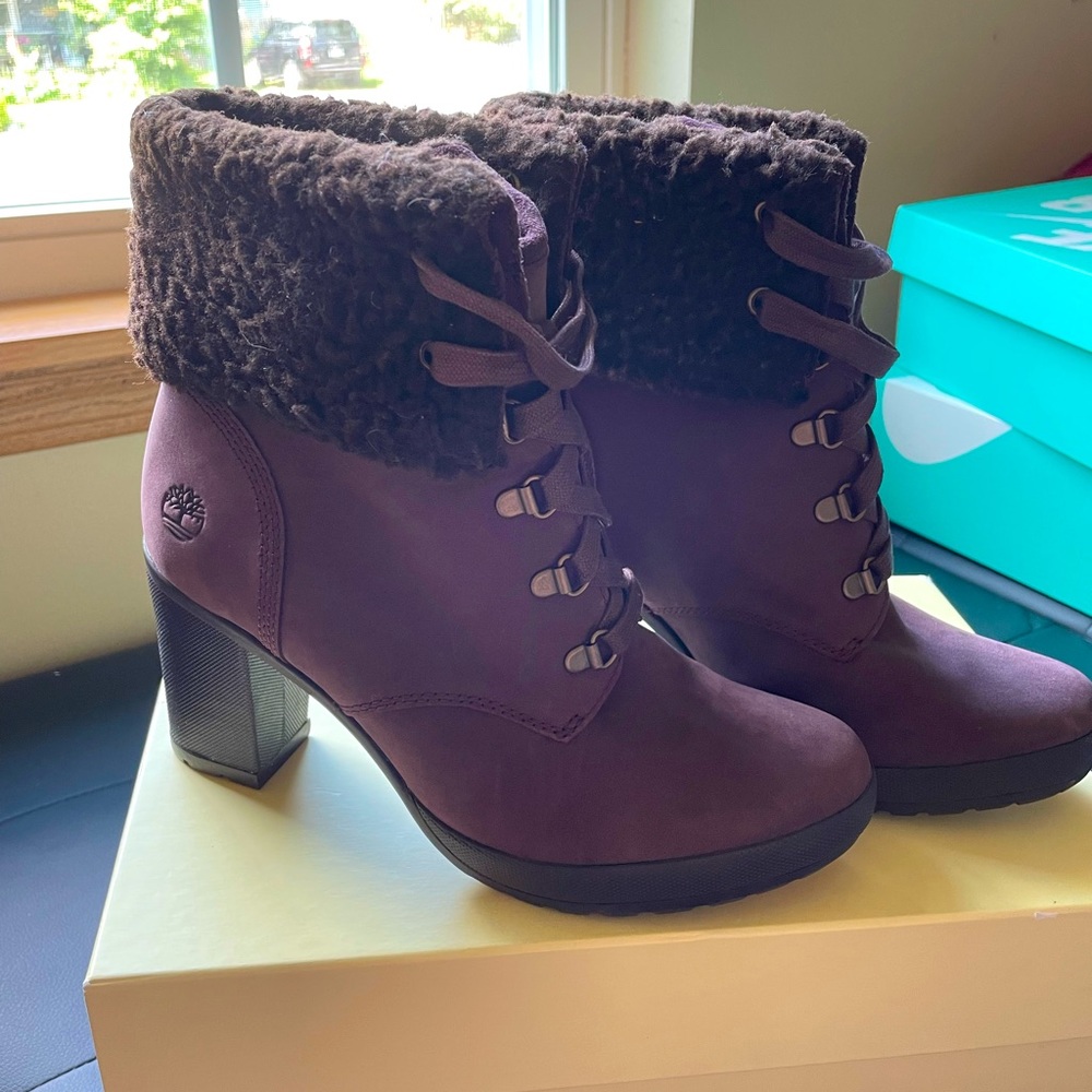 TIMBERLAND WOMEN'S CAMDALE
FOLD-DOWN BOOTS PURPLE